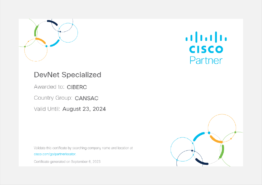 CIBERC RENUEVA LA ESPECIALIZACIÓN CISCO DEVNET EN CANSAC